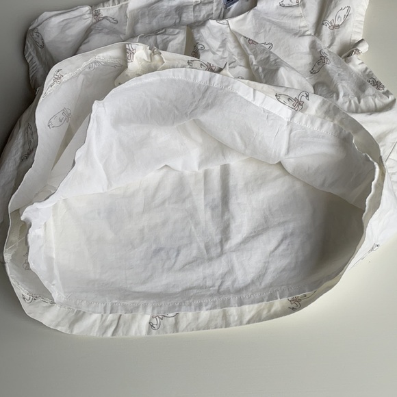 Janie And Jack | White Short Sleeve Swan Blouse | 4 - Picture 9 of 13